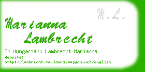 marianna lambrecht business card